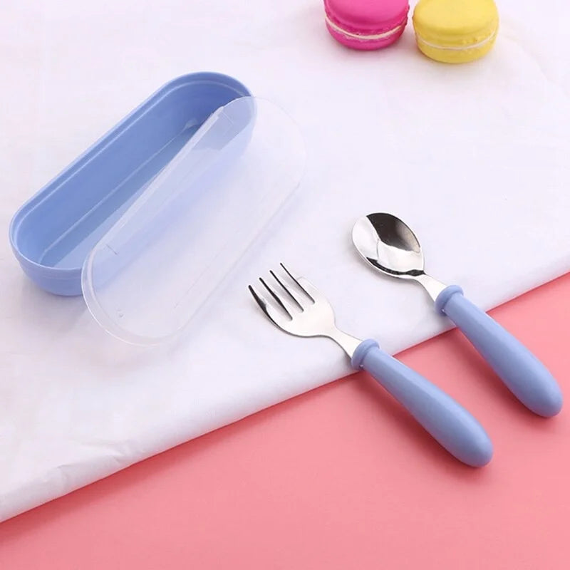 BoxPlanet TinyBites™ – Kids Cutlery Set with Case