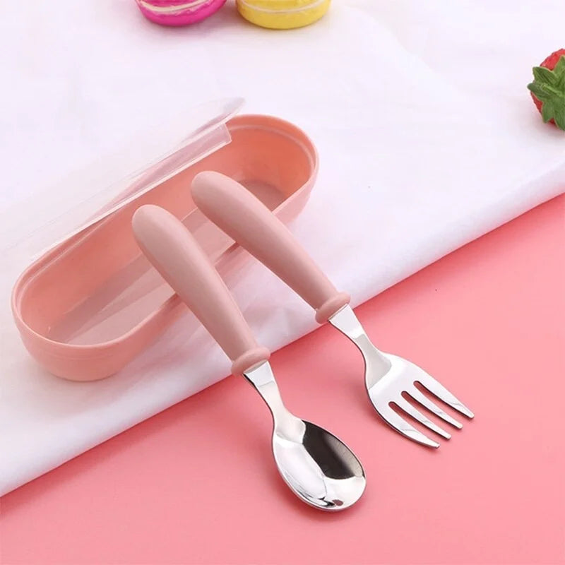 BoxPlanet TinyBites™ – Kids Cutlery Set with Case